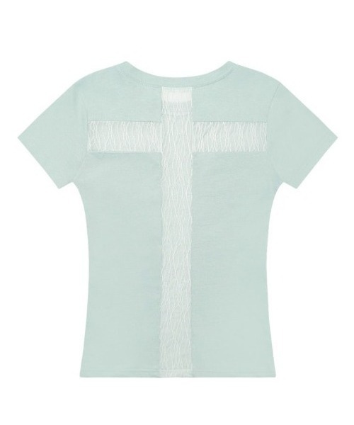 FANCY CLUB(ファンシークラブ)の「A'GEM/9 × .kom 『FANCY CLUB/ファンシークラブ』BACK CROSS TEE/バッククロスTシャツ(Tシャツ/カットソー・レディース・ホワイト/ライトグリーン/ブラック/イエロー/ピンク・FREE)」の21枚目の写真