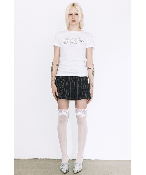 FANCY CLUB(ファンシークラブ)の「A'GEM/9 × .kom 『FANCY CLUB/ファンシークラブ』BACK CROSS TEE/バッククロスTシャツ(Tシャツ/カットソー・レディース・ホワイト/ライトグリーン/ブラック/イエロー/ピンク・FREE)」の8枚目の写真