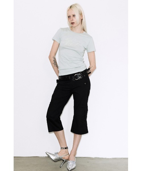 FANCY CLUB(ファンシークラブ)の「A'GEM/9 × .kom 『FANCY CLUB/ファンシークラブ』BACK CROSS TEE/バッククロスTシャツ(Tシャツ/カットソー・レディース・ホワイト/ライトグリーン/ブラック/イエロー/ピンク・FREE)」の16枚目の写真