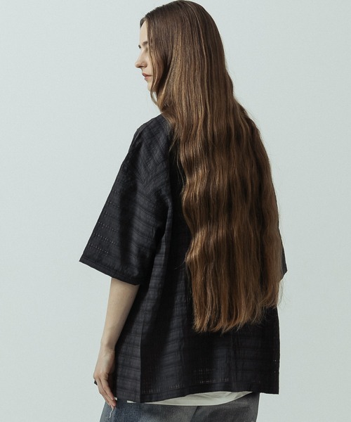 SLICK（スリック）の「【SLICK/スリック】Sheer Check Open Collar Shirt/シアーチェックオープンカラーシャツ（シャツ/ブラウス・メンズ・キナリ/ブラウン/スミクロ・1/3/2）」の21枚目の写真