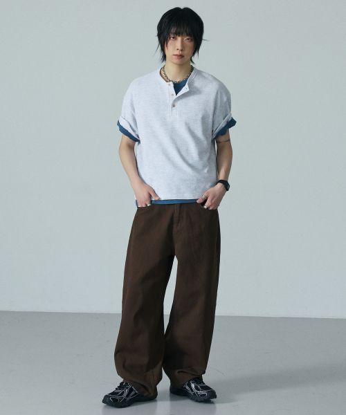 LXT（エルエックスティー）の「エッセンシャルコットンワイドカーブドチノパンツ[ブラウン]（その他パンツ・メンズ・その他・MEDIUM/LARGE/X-LARGE/2XL）」の6枚目の写真