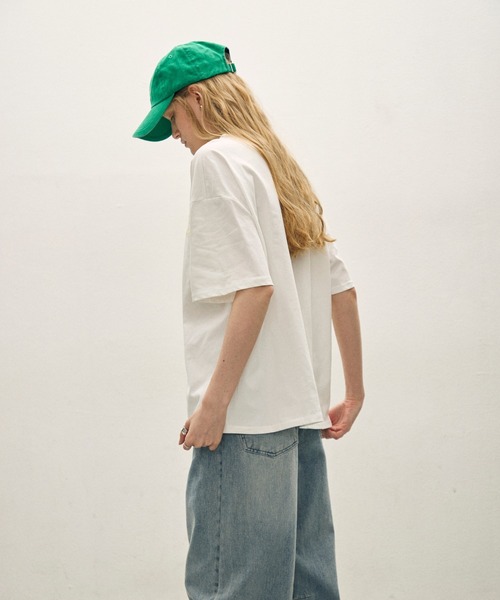 uchi.（ウチ）の「メッセージ刺繍 ロゴTシャツ（Tシャツ/カットソー・レディース・グレー/オフホワイト/ネイビー/イエロー・FREE）」の21枚目の写真