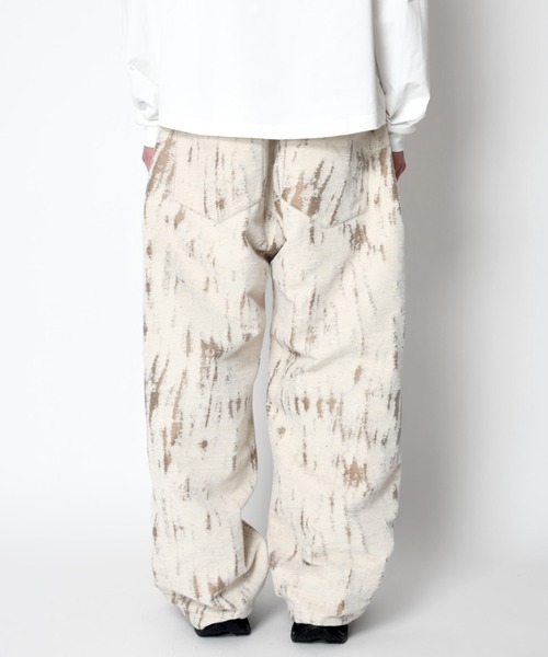 SUPERTHANKS(スーパーサンクス)の「<ダメージ加工>ジャガード素材サイドタックワイドパンツDamage jacquard side-tuck wide trousers(その他パンツ・メンズ・アイボリー・L/M/S)」の20枚目の写真
