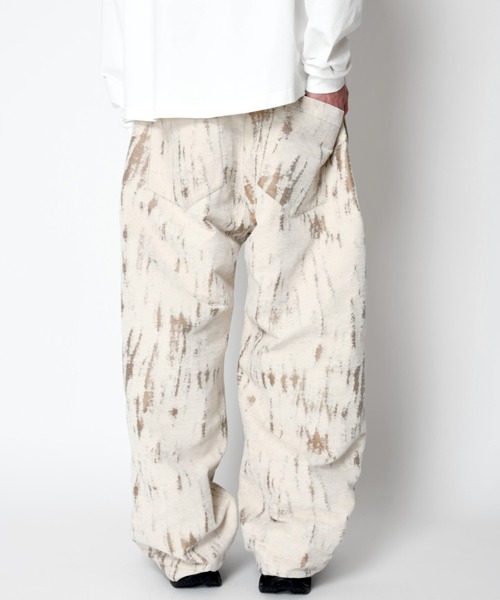 SUPERTHANKS(スーパーサンクス)の「<ダメージ加工>ジャガード素材サイドタックワイドパンツDamage jacquard side-tuck wide trousers(その他パンツ・メンズ・アイボリー・L/M/S)」の21枚目の写真