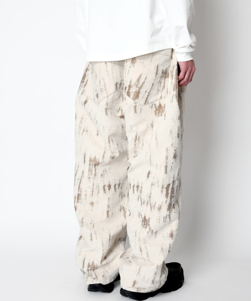 SUPERTHANKS(スーパーサンクス)の「<ダメージ加工>ジャガード素材サイドタックワイドパンツDamage jacquard side-tuck wide trousers(その他パンツ・メンズ・アイボリー・L/M/S)」の22枚目の写真