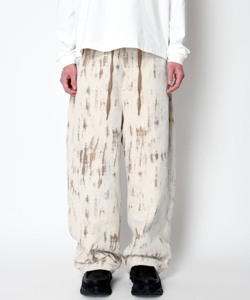 SUPERTHANKS(スーパーサンクス)の「<ダメージ加工>ジャガード素材サイドタックワイドパンツDamage jacquard side-tuck wide trousers(その他パンツ・メンズ・アイボリー・L/M/S)」の16枚目の写真