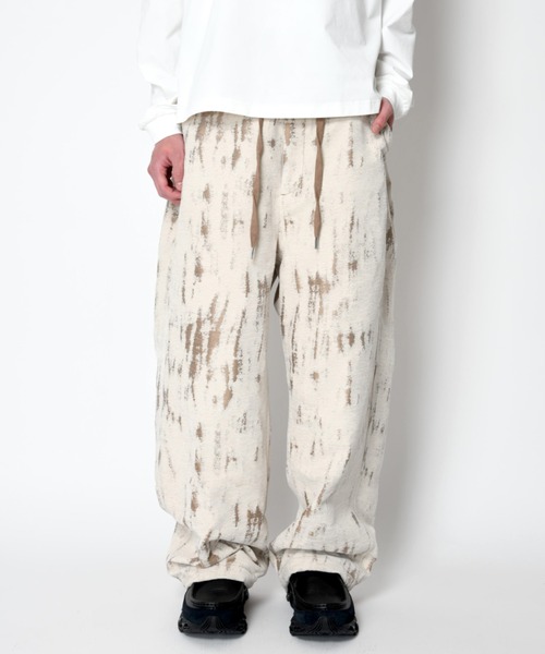 SUPERTHANKS(スーパーサンクス)の「<ダメージ加工>ジャガード素材サイドタックワイドパンツDamage jacquard side-tuck wide trousers(その他パンツ・メンズ・アイボリー・L/M/S)」の17枚目の写真