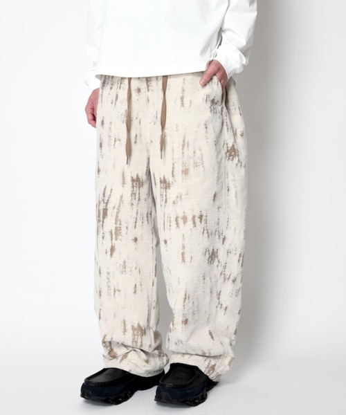 SUPERTHANKS(スーパーサンクス)の「<ダメージ加工>ジャガード素材サイドタックワイドパンツDamage jacquard side-tuck wide trousers(その他パンツ・メンズ・アイボリー・L/M/S)」の18枚目の写真