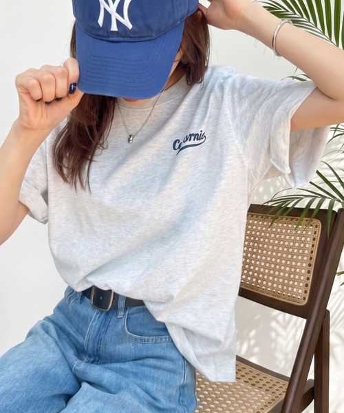 Eclat one(エクラワン)の「【ユニセックス】ゆるっとこなれ見え。Californiaバックプリント半袖ロゴTシャツ(Tシャツ/カットソー・レディース・ブルー/グレー/ホワイト/ブラック・FREE)」の4枚目の写真