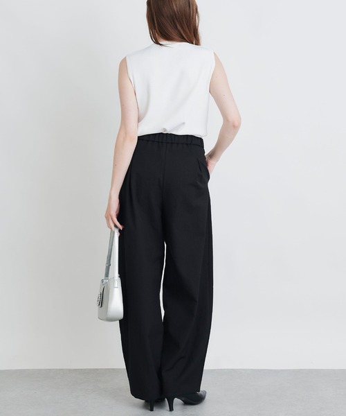 PICCIN(ピッチン)の「リボンノースリーブニット(ニット/セーター・レディース・オフホワイト/ブラック・M)」の4枚目の写真