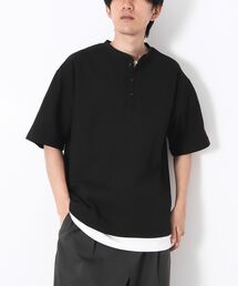 吸水速乾 ヘンリーネック半袖T