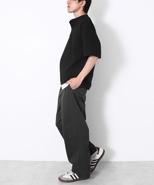 CRAFT STANDARD BOUTIQUE(クラフトスタンダードブティック)の「吸水速乾 ヘンリーネック半袖T(Tシャツ/カットソー・メンズ・ブラック/ホワイト/チャコールグレー・M/L)」の8枚目の写真