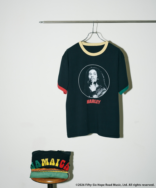 JOURNAL STANDARD(ジャーナルスタンダード)の「Bob Marley / ボブ・マーリー プリント Tシャツ(Tシャツ/カットソー・メンズ・イエロー/ホワイト/ブラック/チャコールグレー/ブラック系その他/ブラックミックス・LARGE/MEDIUM/SMALL)」の1枚目の写真