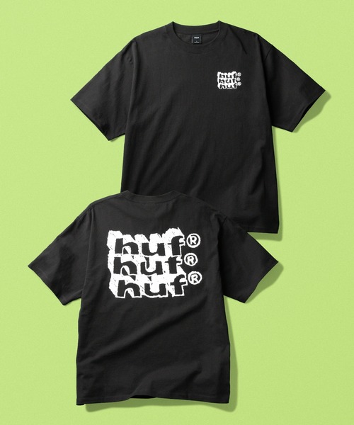 HUF(ハフ)の「HAND STACKED TEE(Tシャツ/カットソー・メンズ・アッシュグレー/ブラック/ホワイト/マスタード/ホワイト系その他・XXL/M/S/L/XL)」の3枚目の写真