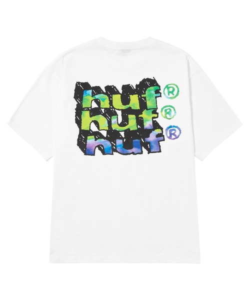 HUF(ハフ)の「HAND STACKED TEE(Tシャツ/カットソー・メンズ・アッシュグレー/ブラック/ホワイト/マスタード/ホワイト系その他・XXL/M/S/L/XL)」の6枚目の写真