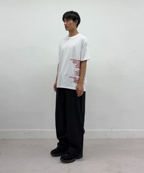 Millo Archive（ミロ アーカイブ）の「サイドタイポプリンテッドTシャツ[ホワイト]（Tシャツ/カットソー・メンズ・その他・MEDIUM/LARGE/X-LARGE）」の7枚目の写真