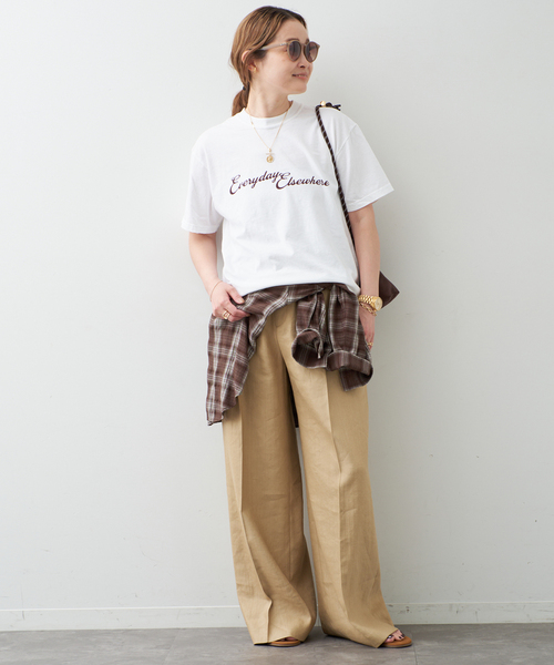 Deuxieme Classe(ドゥーズィエムクラス)の「UNIFORM Tシャツ(Tシャツ/カットソー・レディース・ホワイト/チャコールグレー・FREE)」の13枚目の写真