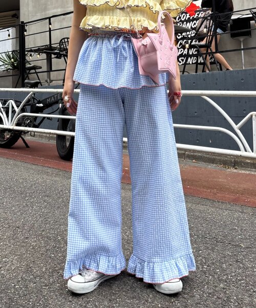 HELLO.SANFRANCISCO(ハローサンフランシスコ)の「【HELLO.SANFRANCISCO】レイヤードスカート付フリルパンツ(その他パンツ・レディース・ピンク/サックスブルー・MEDIUM/SMALL)」の13枚目の写真