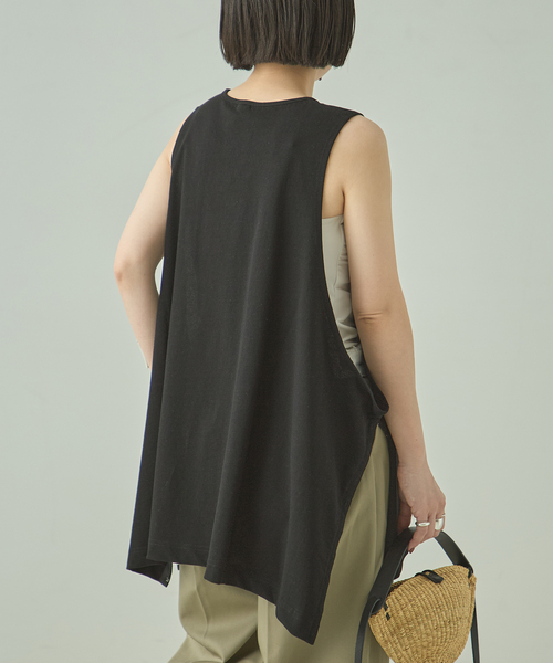 journal standard L'essage(ジャーナルスタンダードレサージュ)の「TanC TOKYO/タンクトウキョウ SIDE OPEN TANKTOP タンクトップ(タンクトップ・レディース・ブラック/ホワイト・FREE)」の21枚目の写真