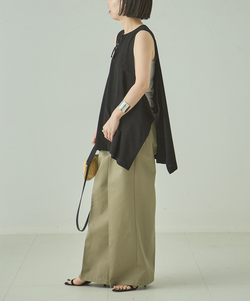 journal standard L'essage(ジャーナルスタンダードレサージュ)の「TanC TOKYO/タンクトウキョウ SIDE OPEN TANKTOP タンクトップ(タンクトップ・レディース・ブラック/ホワイト・FREE)」の13枚目の写真