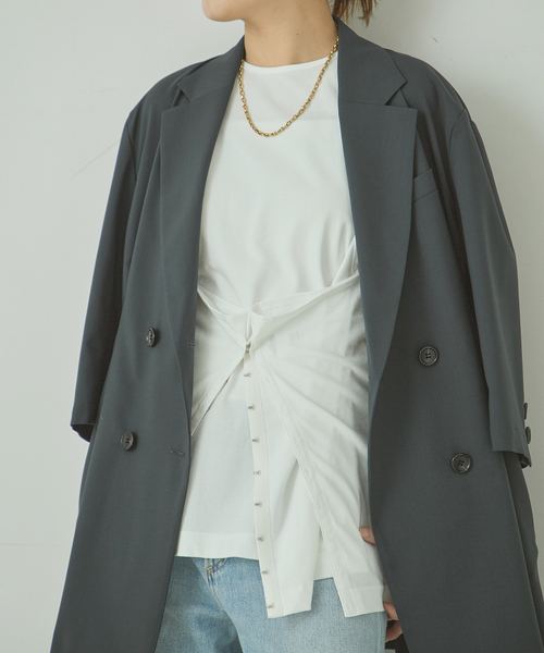 journal standard L'essage(ジャーナルスタンダードレサージュ)の「TanC TOKYO/タンクトウキョウ SIDE OPEN TANKTOP タンクトップ(タンクトップ・レディース・ブラック/ホワイト・FREE)」の15枚目の写真