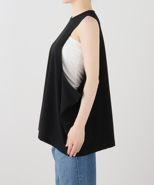 journal standard L'essage(ジャーナルスタンダードレサージュ)の「TanC TOKYO/タンクトウキョウ SIDE OPEN TANKTOP タンクトップ(タンクトップ・レディース・ブラック/ホワイト・FREE)」の7枚目の写真