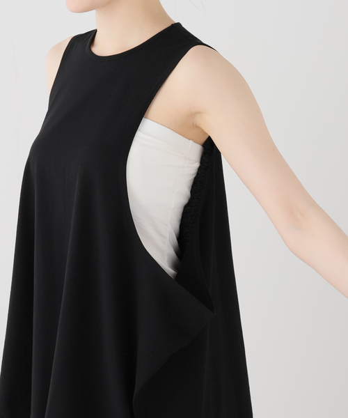 journal standard L'essage(ジャーナルスタンダードレサージュ)の「TanC TOKYO/タンクトウキョウ SIDE OPEN TANKTOP タンクトップ(タンクトップ・レディース・ブラック/ホワイト・FREE)」の9枚目の写真