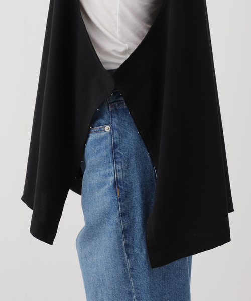 journal standard L'essage(ジャーナルスタンダードレサージュ)の「TanC TOKYO/タンクトウキョウ SIDE OPEN TANKTOP タンクトップ(タンクトップ・レディース・ブラック/ホワイト・FREE)」の10枚目の写真