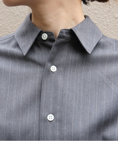 THE SHINZONE(ザ シンゾーン)の「THE SHINZONE/シンゾーン ウォッシャブルウールダディシャツ WASHABLE WOOL DADDY SHIRT 26SMSBL07・10(シャツ/ブラウス・レディース・ブラウン/ネイビー/グレー・FREE)」の17枚目の写真