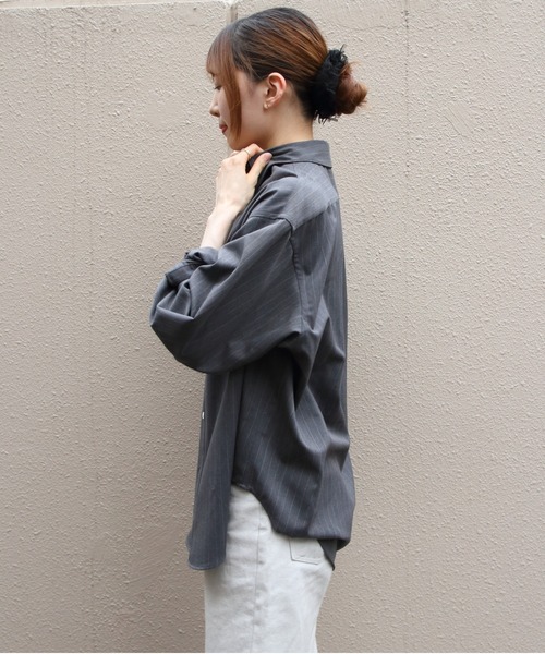 THE SHINZONE(ザ シンゾーン)の「THE SHINZONE/シンゾーン ウォッシャブルウールダディシャツ WASHABLE WOOL DADDY SHIRT 26SMSBL07・10(シャツ/ブラウス・レディース・ブラウン/ネイビー/グレー・FREE)」の19枚目の写真