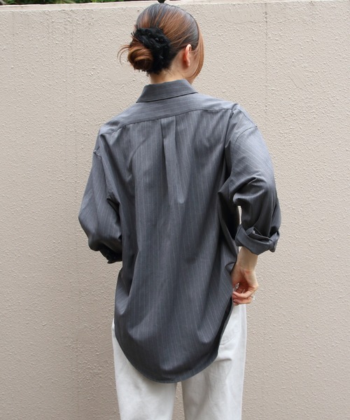 THE SHINZONE(ザ シンゾーン)の「THE SHINZONE/シンゾーン ウォッシャブルウールダディシャツ WASHABLE WOOL DADDY SHIRT 26SMSBL07・10(シャツ/ブラウス・レディース・ブラウン/ネイビー/グレー・FREE)」の20枚目の写真