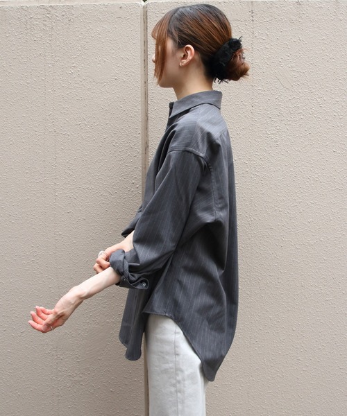 THE SHINZONE(ザ シンゾーン)の「THE SHINZONE/シンゾーン ウォッシャブルウールダディシャツ WASHABLE WOOL DADDY SHIRT 26SMSBL07・10(シャツ/ブラウス・レディース・ブラウン/ネイビー/グレー・FREE)」の21枚目の写真