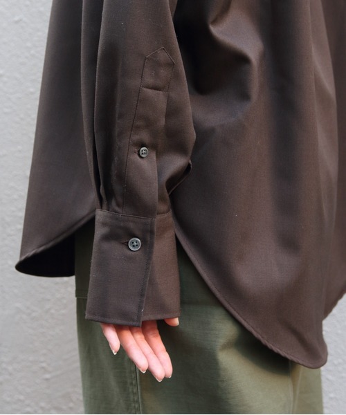 THE SHINZONE(ザ シンゾーン)の「THE SHINZONE/シンゾーン ウォッシャブルウールダディシャツ WASHABLE WOOL DADDY SHIRT 26SMSBL07・10(シャツ/ブラウス・レディース・ブラウン/ネイビー/グレー・FREE)」の8枚目の写真