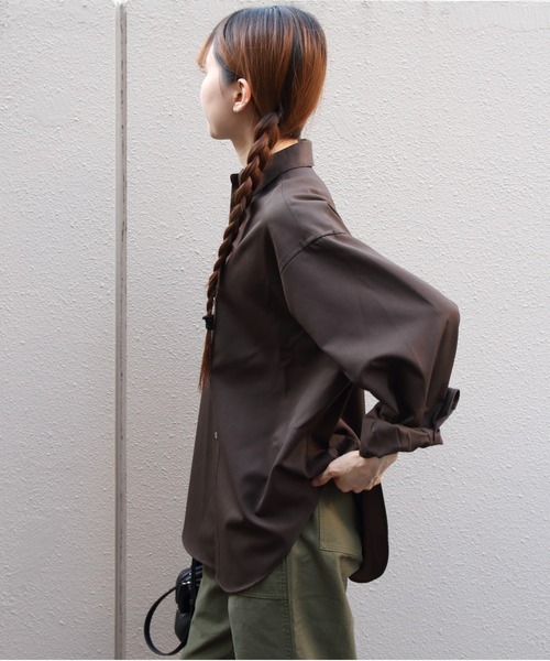 THE SHINZONE(ザ シンゾーン)の「THE SHINZONE/シンゾーン ウォッシャブルウールダディシャツ WASHABLE WOOL DADDY SHIRT 26SMSBL07・10(シャツ/ブラウス・レディース・ブラウン/ネイビー/グレー・FREE)」の10枚目の写真