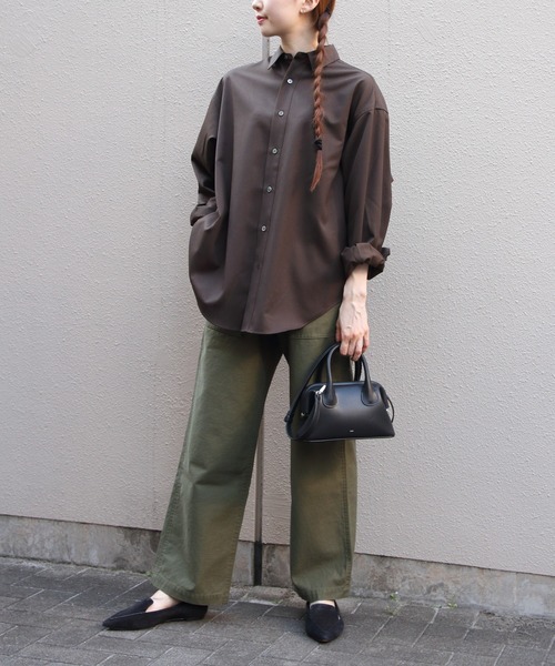 THE SHINZONE(ザ シンゾーン)の「THE SHINZONE/シンゾーン ウォッシャブルウールダディシャツ WASHABLE WOOL DADDY SHIRT 26SMSBL07・10(シャツ/ブラウス・レディース・ブラウン/ネイビー/グレー・FREE)」の12枚目の写真