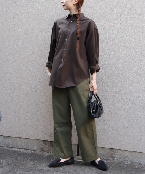 THE SHINZONE(ザ シンゾーン)の「THE SHINZONE/シンゾーン ウォッシャブルウールダディシャツ WASHABLE WOOL DADDY SHIRT 26SMSBL07・10(シャツ/ブラウス・レディース・ブラウン/ネイビー/グレー・FREE)」の13枚目の写真