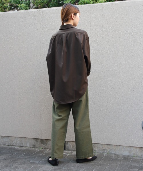THE SHINZONE(ザ シンゾーン)の「THE SHINZONE/シンゾーン ウォッシャブルウールダディシャツ WASHABLE WOOL DADDY SHIRT 26SMSBL07・10(シャツ/ブラウス・レディース・ブラウン/ネイビー/グレー・FREE)」の15枚目の写真