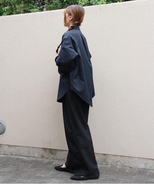 THE SHINZONE(ザ シンゾーン)の「THE SHINZONE/シンゾーン ウォッシャブルウールダディシャツ WASHABLE WOOL DADDY SHIRT 26SMSBL07・10(シャツ/ブラウス・レディース・ブラウン/ネイビー/グレー・FREE)」の4枚目の写真