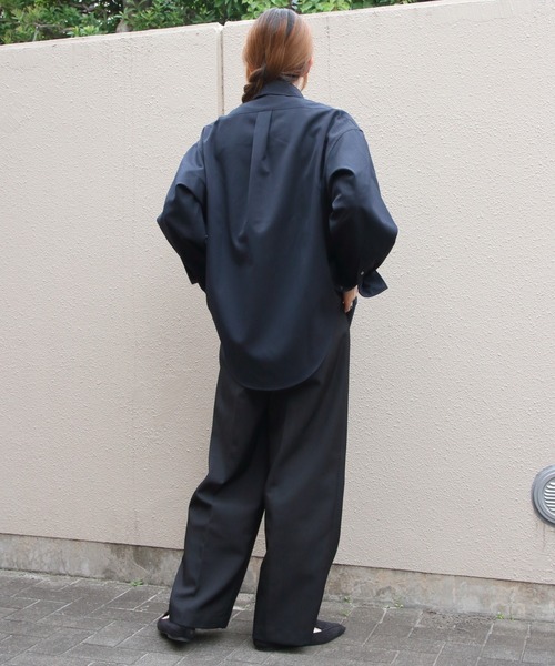 THE SHINZONE(ザ シンゾーン)の「THE SHINZONE/シンゾーン ウォッシャブルウールダディシャツ WASHABLE WOOL DADDY SHIRT 26SMSBL07・10(シャツ/ブラウス・レディース・ブラウン/ネイビー/グレー・FREE)」の5枚目の写真