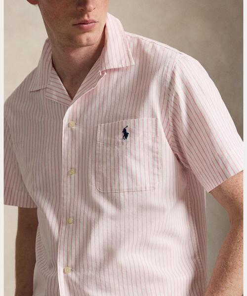 POLO RALPH LAUREN(ポロ ラルフ ローレン)の「クラシック フィット ストライプド オックスフォード キャンプ シャツ(シャツ/ブラウス・メンズ・ホワイト・S/M/L/XL/XS)」の5枚目の写真