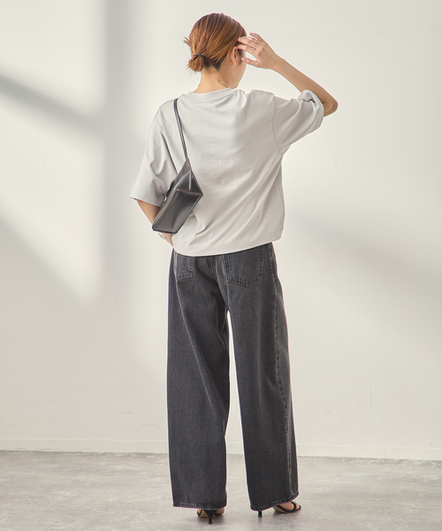 BAUM UND PFERDGARTEN（バウムウンドヘルガーデン）の「BAUM UND PFERDGARTEN/バウム ウンド ヘルガーデン JIANA 24856 Tシャツ（Tシャツ/カットソー・レディース・グレー・SMALL）」の6枚目の写真