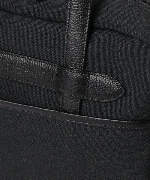 BEAMS F（ビームスエフ）の「THE SOLE bis made by Flathority / STEVE ポリエステル キャンバス × レザー ブリーフケース（トートバッグ・メンズ・ブラック・ONE SIZE）」の6枚目の写真