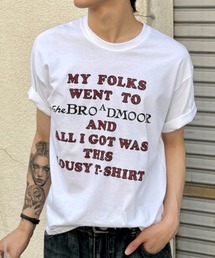 【Chikashitsu +】college message t-shirt (3color) / 【チカシツプラス】カレッジロゴメッセージプリント半袖Tシャツ