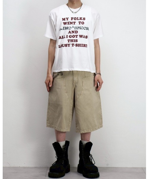 Chikashitsu +(チカシツプラス)の「【Chikashitsu +】college message t-shirt (3color) / 【チカシツプラス】カレッジロゴメッセージプリント半袖Tシャツ(Tシャツ/カットソー・メンズ・ブラック/ホワイト/グレー・ONE SIZE)」の9枚目の写真