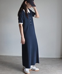COURO（コウロ）の「天竺ニットバイカラーロングワンピース（ワンピース）」
