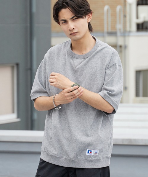 Russell Athletic（ラッセルアスレティック）の「RUSSELL ATHLETIC / ラッセルアスレティック PRO COTTON Jersey T ヘビーウェイト メンズ 半袖 Tシャツ 秋 秋服 2026年秋冬（Tシャツ/カットソー・メンズ・グレー/ネイビー/ホワイト/アッシュグレー・M/L/XL）」の3枚目の写真
