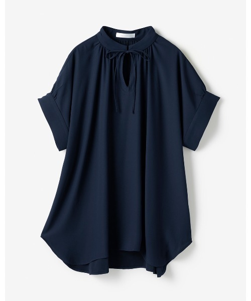 DoCLASSE( ドゥクラッセ)の「バックサテンジョーゼット・ドロストブラウス(Tシャツ/カットソー・レディース・ブラック/イエロー/ネイビー/ベージュ/ストーン・11/13/7/9)」の11枚目の写真