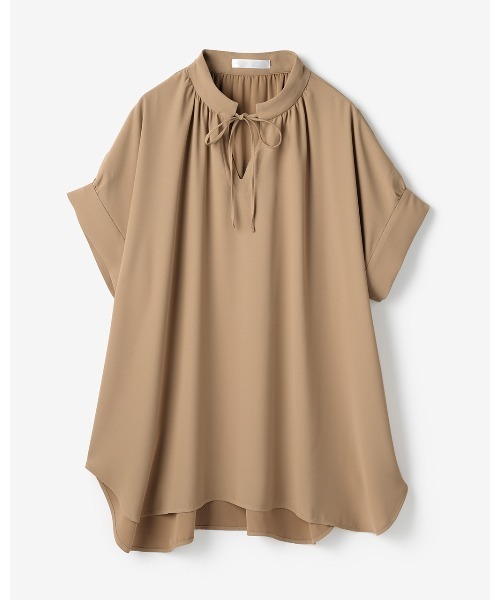 DoCLASSE( ドゥクラッセ)の「バックサテンジョーゼット・ドロストブラウス(Tシャツ/カットソー・レディース・ブラック/イエロー/ネイビー/ベージュ/ストーン・11/13/7/9)」の16枚目の写真