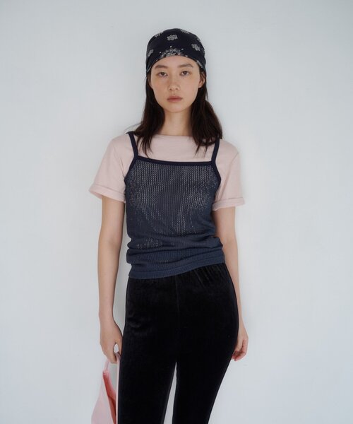 SHENERY(シーナリー)の「ドライタッチT&レースキャミSET(Tシャツ/カットソー・レディース・ピンク/ブラック/ライム・FREE)」の7枚目の写真