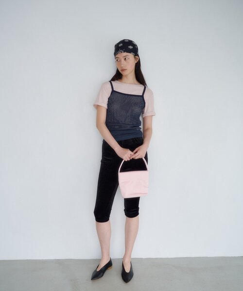 SHENERY(シーナリー)の「ドライタッチT&レースキャミSET(Tシャツ/カットソー・レディース・ピンク/ブラック/ライム・FREE)」の11枚目の写真